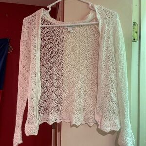 Elegant White Lace Women's Sweater